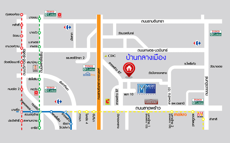 บ้านมือสองตกแต่งใหม่ ทำเลใจกลางเมือง ม.บ้านกลางเมือง ลาดพร้าว87 ทาวน์โฮม 3 ชั้น เนื้อที่ 20.5 ตร.ว. ฟังก์ชัน 3 ห้องนอน 3 ห้องน้ำ จอดรถได้ 2 คัน เชื่อมต่อทั้งถนนเกษตร-นวมินทร์, ลาดพร้าว, รัชโยธินฯ ใกล้ทางด่วนรามอินทรา และรถไฟฟ้าสายสีเหลือง "สถานีลาดพร้าว 83"